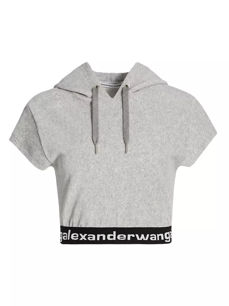 商品Alexander Wang|Stretch Corduroy Hooded T-Shirt,价格¥1692,第1张图片