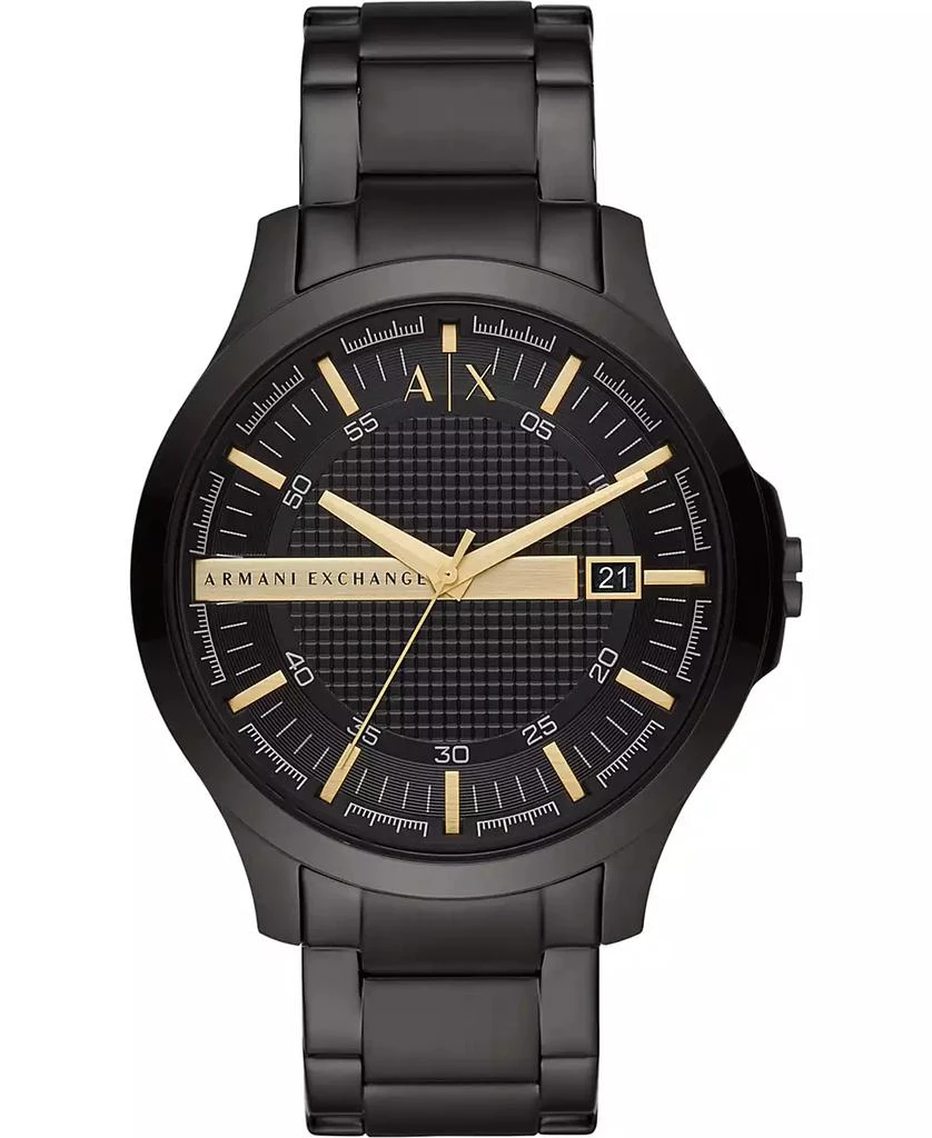 商品Armani Exchange|Men's Black Stainless Steel Bracelet Watch 46mm,价格¥1057,第1张图片