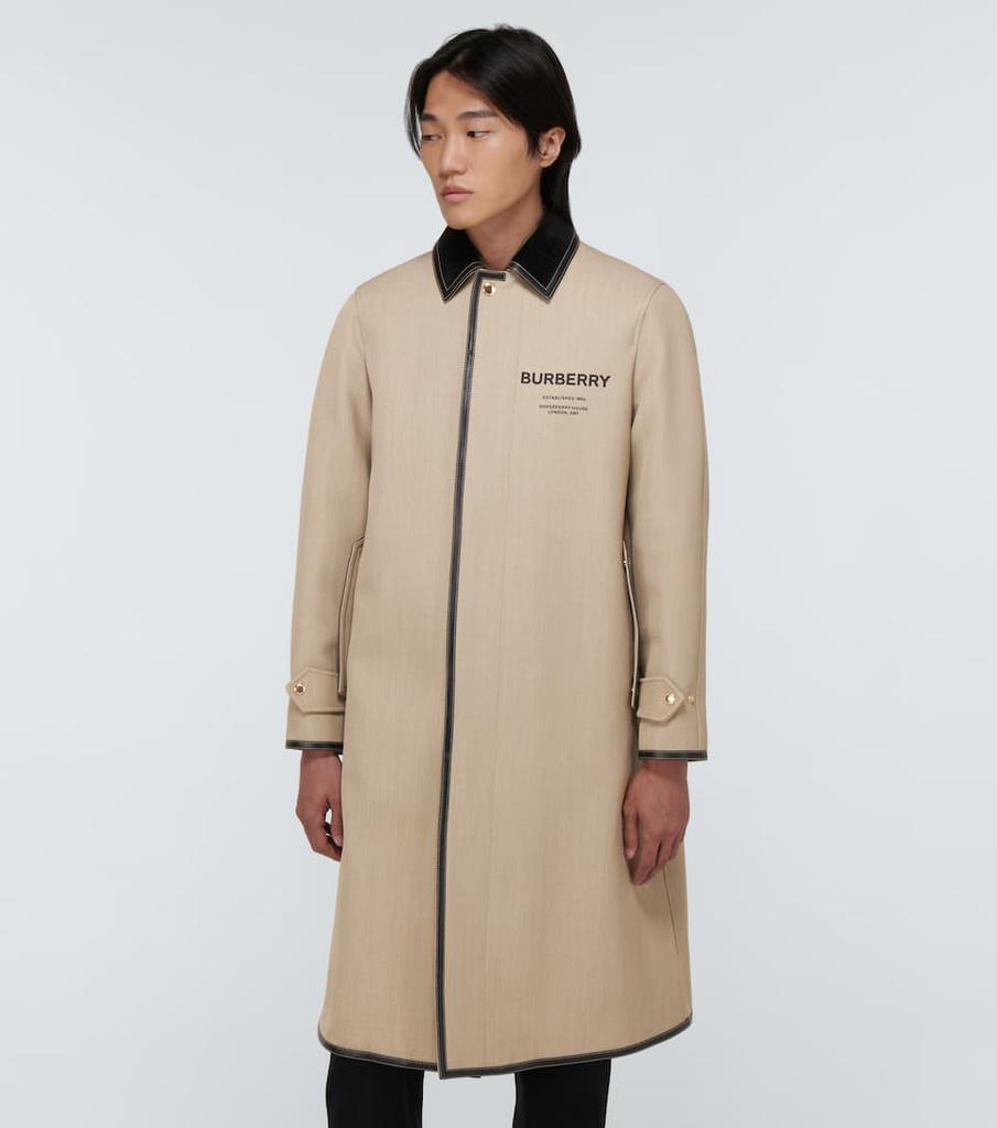 商品Burberry|Logo羊毛混纺大衣,价格¥26415,第5张图片详细描述