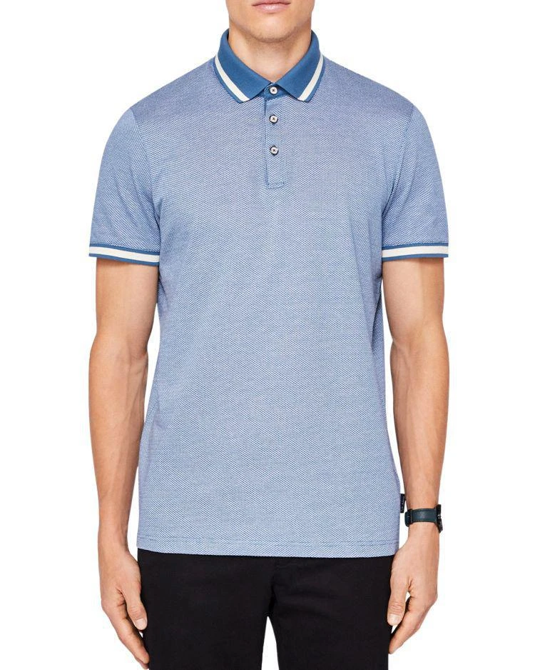 商品Ted Baker London|Poodal Stripe Detail Regular Fit Polo,价格¥618,第1张图片