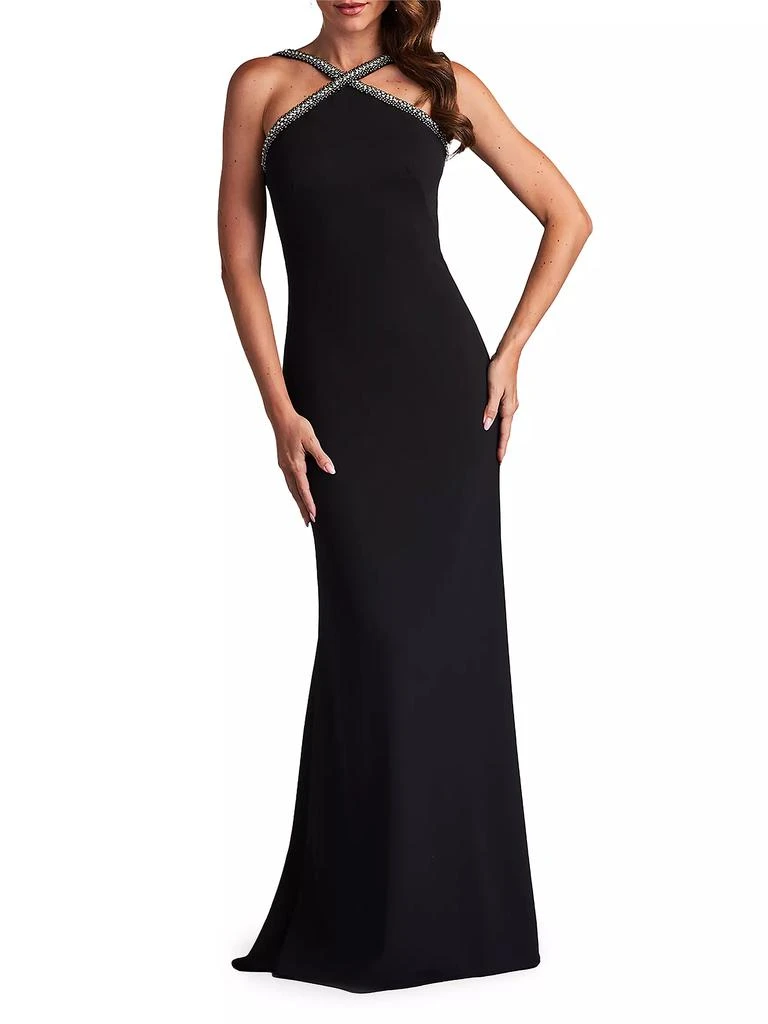 商品Tadashi Shoji|Embellished Crepe Crisscross Gown,价格¥3427,第2张图片详细描述