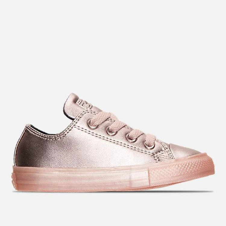 商品Converse|Girls' Toddler Converse Chuck Taylor All Star Ox Leather Metallic Casual Shoes,价格¥186,第3张图片详细描述