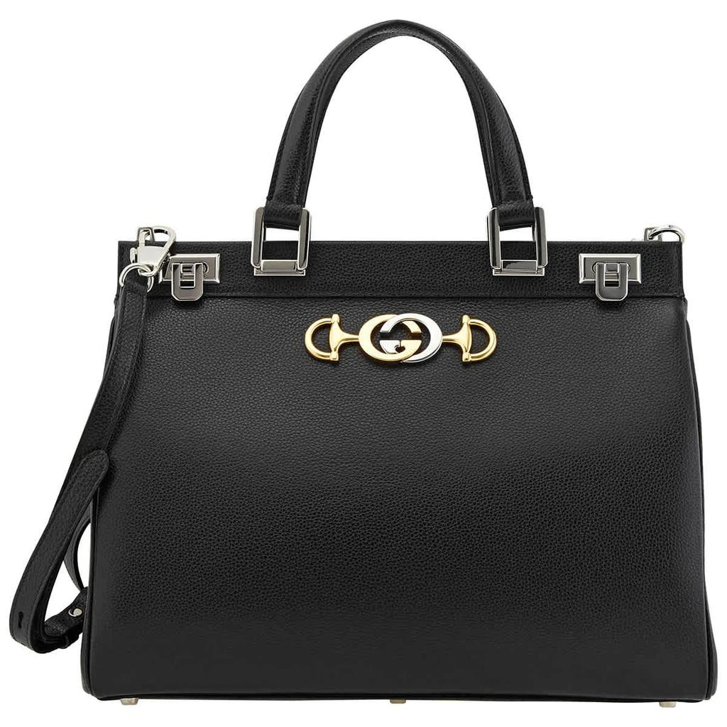 商品Gucci|Ladies Zumi Grainy Leather Medium Top Handle Bag in Black,价格¥19420,第2张图片详细描述
