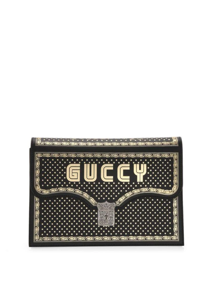 商品Gucci|Guccy Print Portfolio in SEGA® Font,价格¥25382,第1张图片