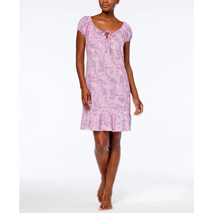 商品Ralph Lauren|Shirred-Neck Printed Nightgown,价格¥254,第1张图片