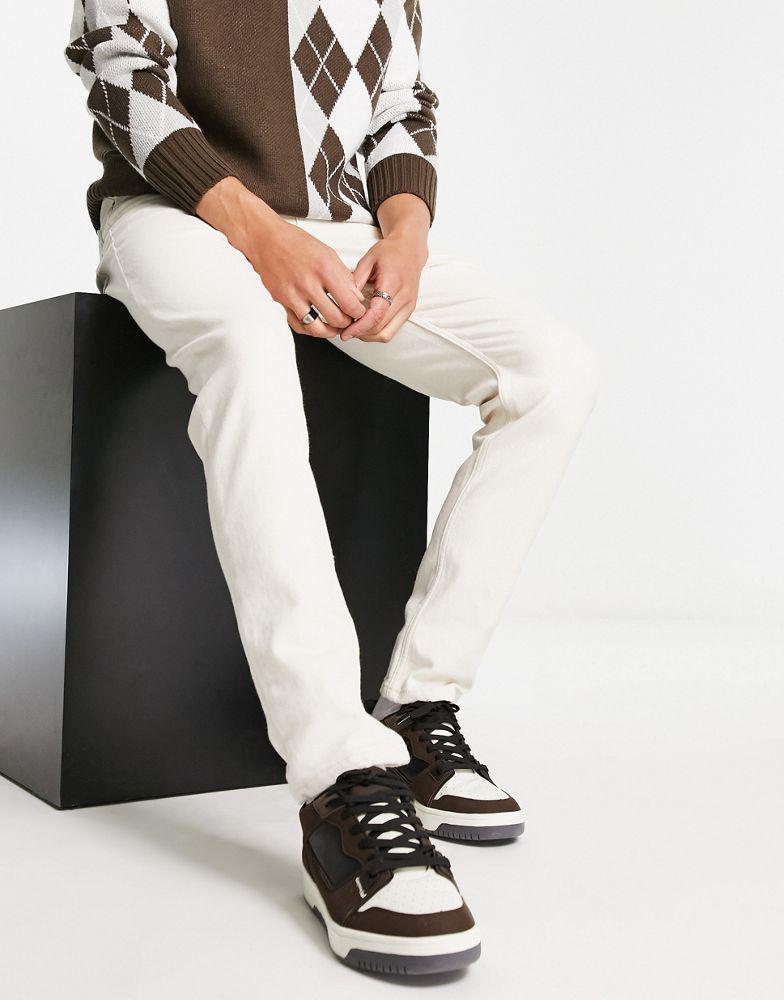 ASOS DESIGN skinny jeans in ecru商品第4张图片规格展示