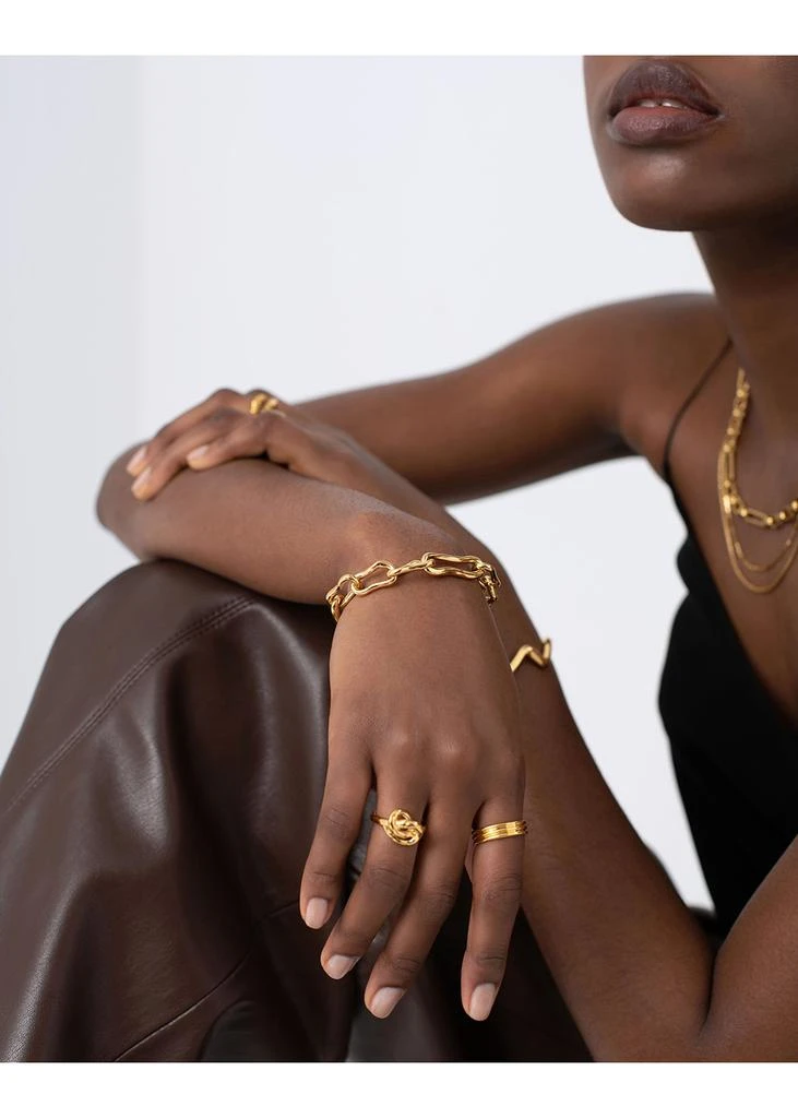 商品Missoma|Molten 18kt gold-plated chain bracelet,价格¥1457,第5张图片详细描述