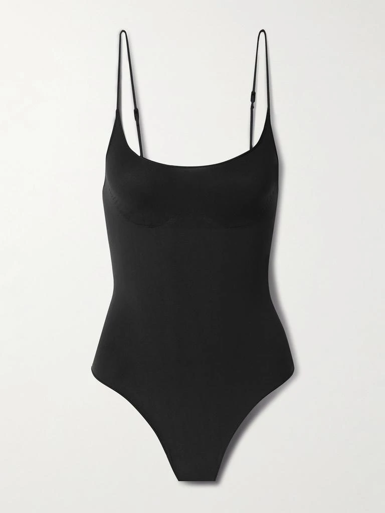 商品SKIMS|Sheer Seamless 丁字裤式连体衣 （颜色：onyx）,价格¥509,第1张图片
