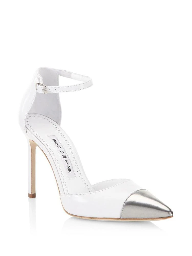 商品Manolo Blahnik|Trova Leather Point Toe Pumps,价格¥2439,第1张图片