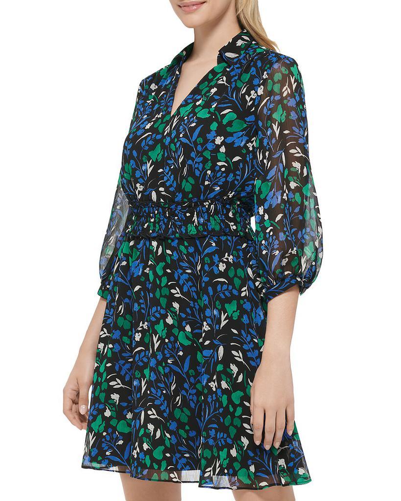 商品Karl Lagerfeld Paris|Printed Chiffon A Line Dress,价格¥685,第1张图片