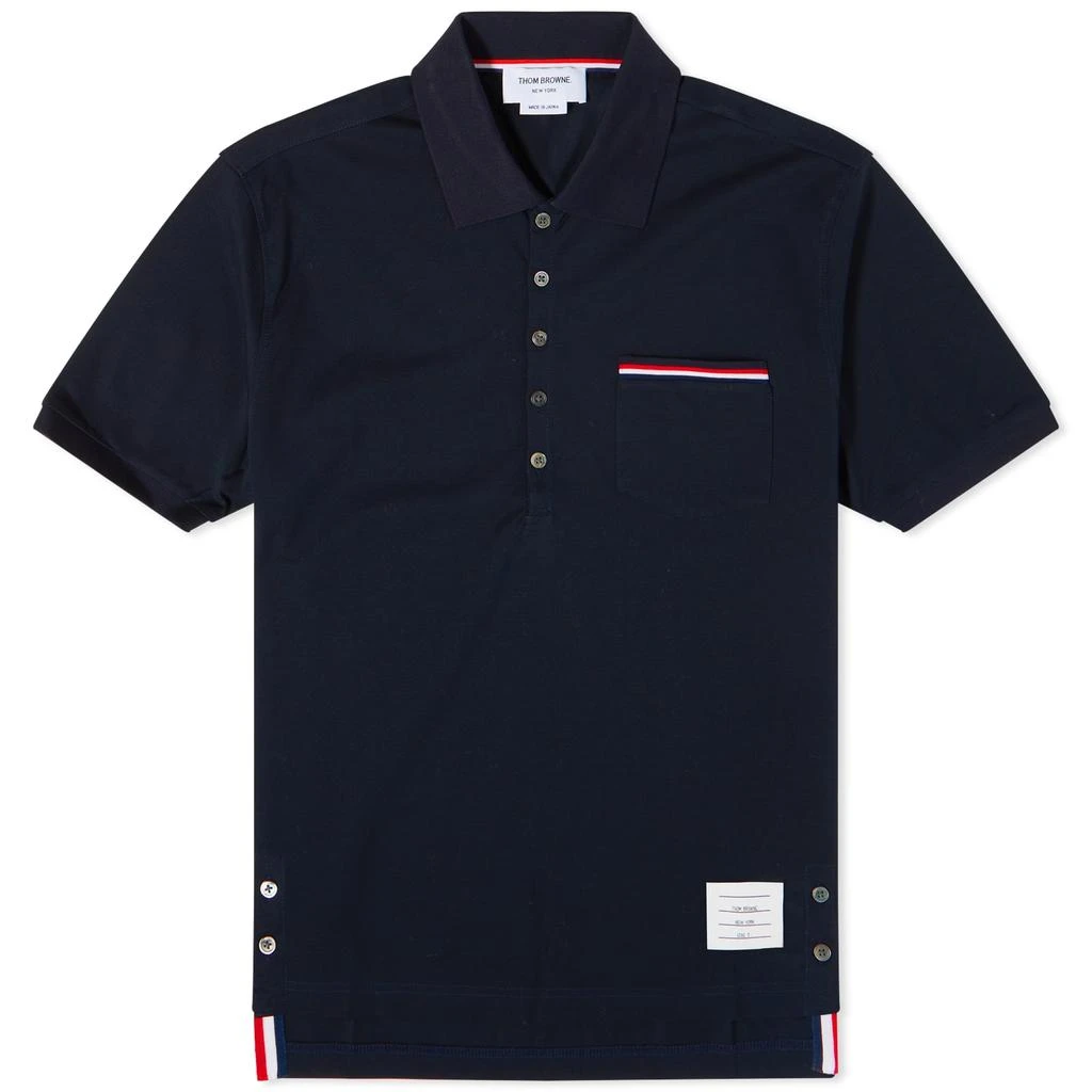 商品Thom Browne|Thom Browne Mercerised Pique Pocket Polo,价格¥2057,第1张图片