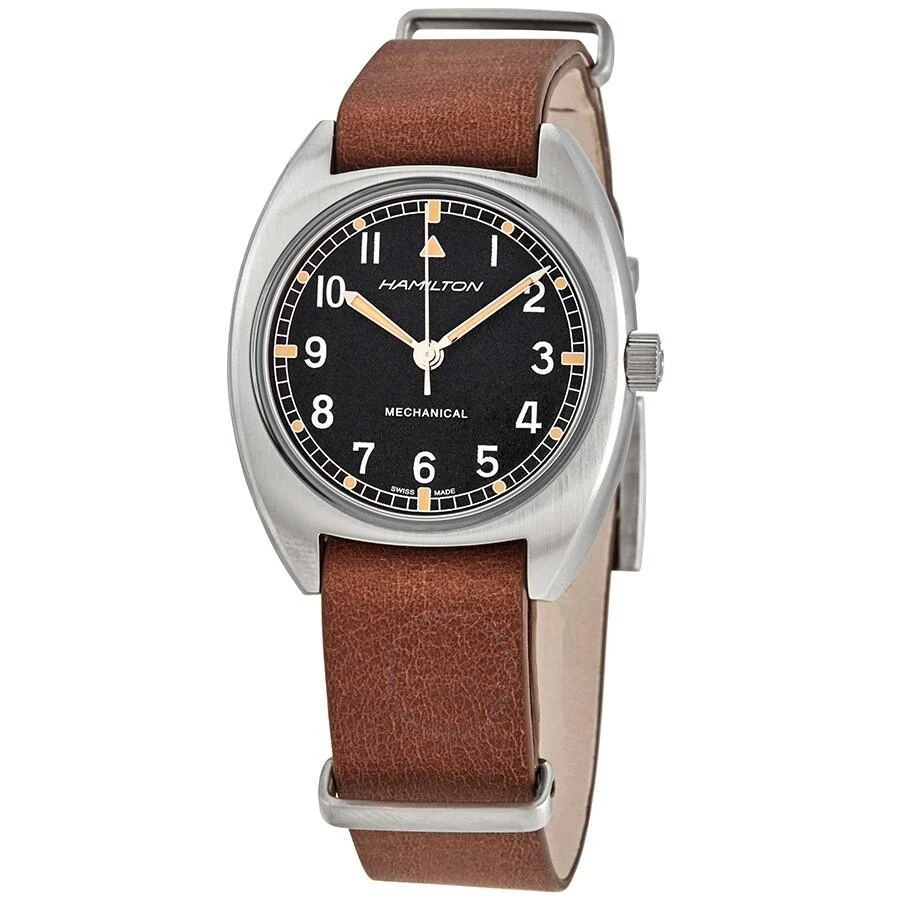 商品Hamilton|Khaki Pilot Pioneer Hand Wind Black Dial Men's Watch H76419531,价格¥4648,第1张图片
