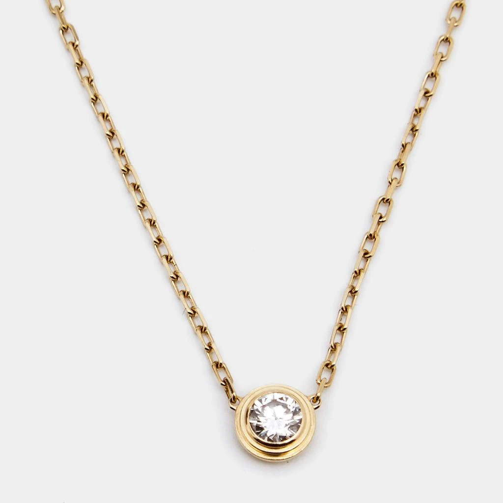商品[二手商品] Cartier|Cartier Diamant Legers Diamond 18k Yellow Gold Large Model Chain Necklace,价格¥12597,第2张图片详细描述