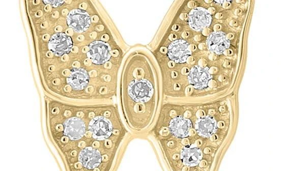 商品Effy|Diamond Embellished Butterfly Stud Earrings - 0.10ct,价格¥787,第4张图片详细描述