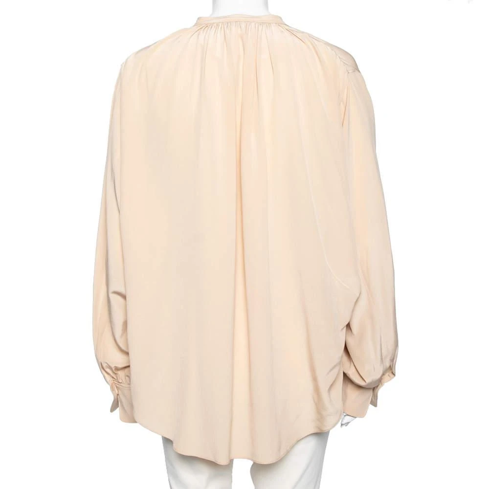 商品[二手商品] Joseph|Joseph Beige Silk Oriental Neckline Everett Button Front Top L,价格¥886,第3张图片详细描述