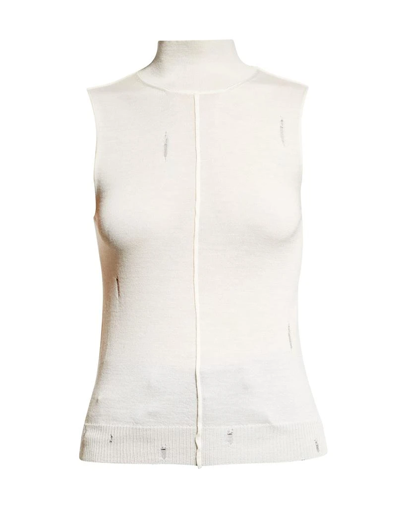 商品AMIRI|Distressed Mock-Neck Cashmere Shell,价格¥1215,第2张图片详细描述