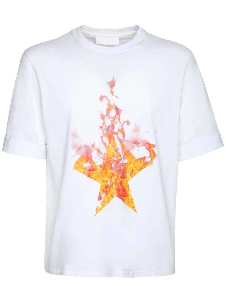 商品Neil Barrett|Fired Star Print Cotton Jersey T-shirt,价格¥1469,第1张图片