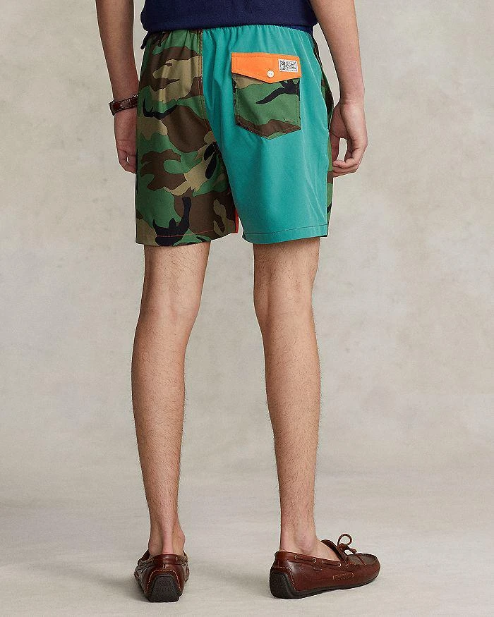 商品Ralph Lauren|5.75-Inch Camo Color Blocked Classic Fit Swim Trunks,价格¥201,第4张图片详细描述