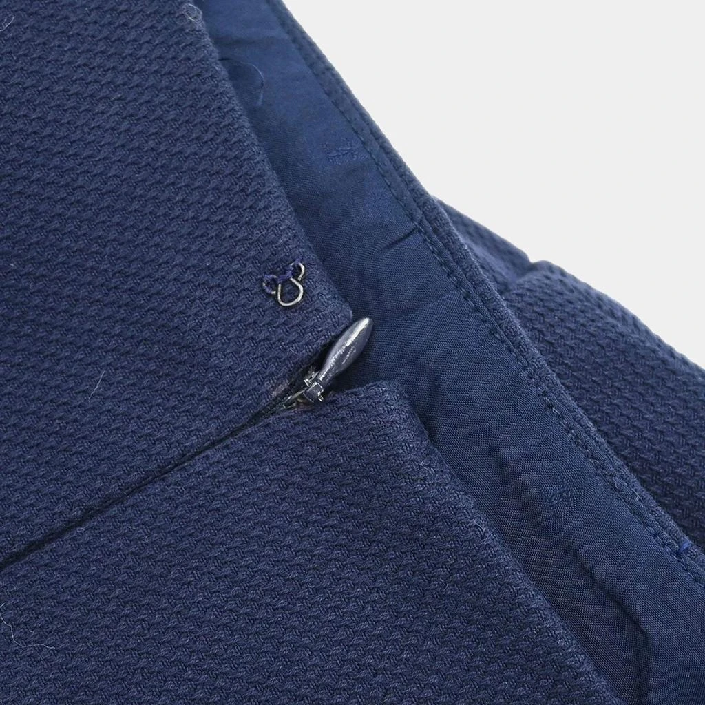 Chanel Navy Blue Collarless Jacket Skirt Suit Set Size 38 商品