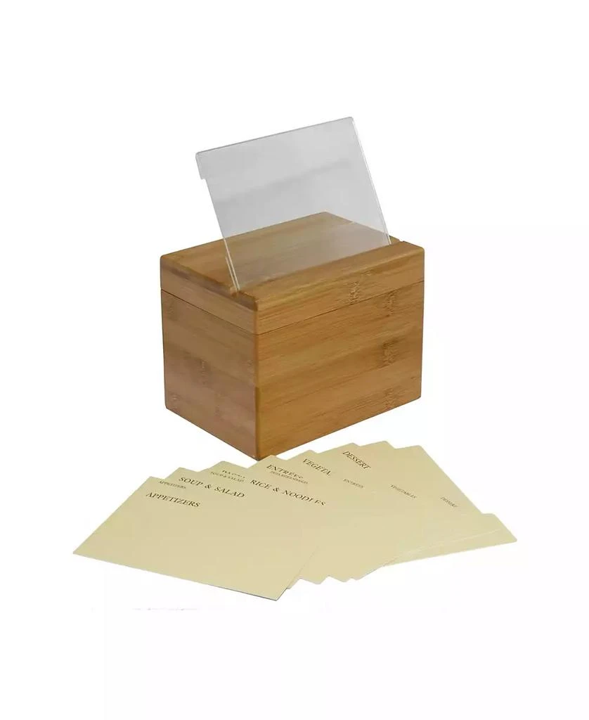 商品Oceanstar|Bamboo Recipe Box with Divider,价格¥215,第4张图片详细描述