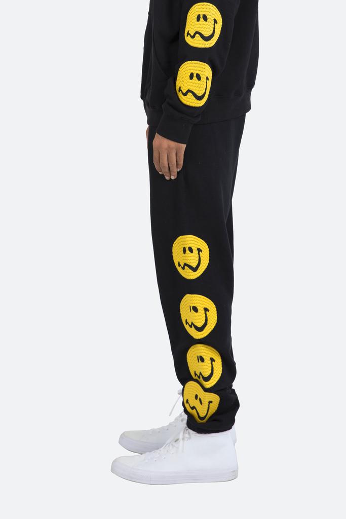 Crooked Smile Sweatpants - Black商品第5张图片规格展示