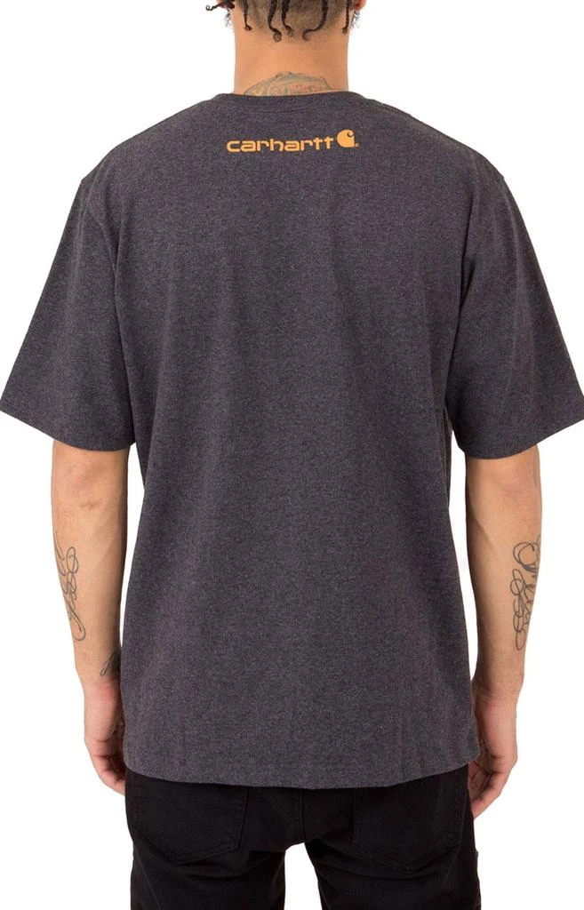 商品Carhartt|(K195) S/S Signature Logo T-Shirt - Carbon Heather,价格¥135,第3张图片详细描述