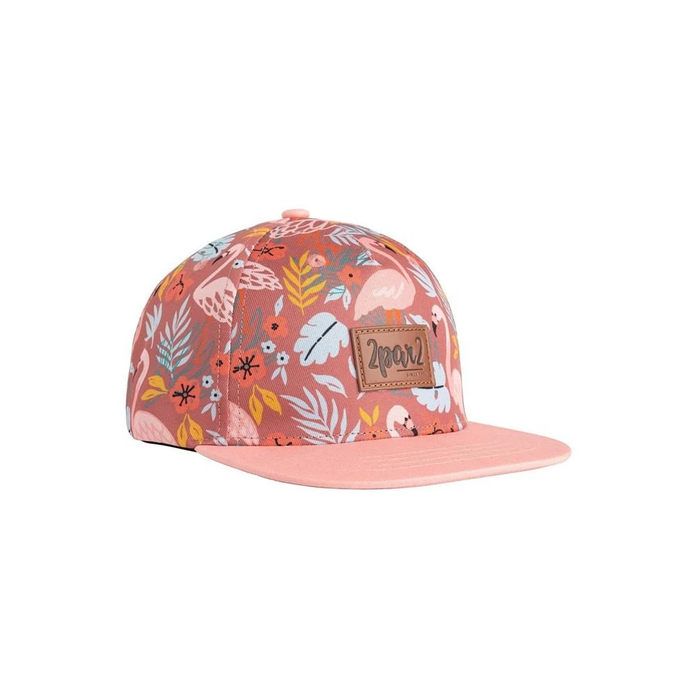 商品Deux par Deux|Baby Girl Printed Cap Cinnamon Pink Flamingos - Infant,价格¥201,第1张图片