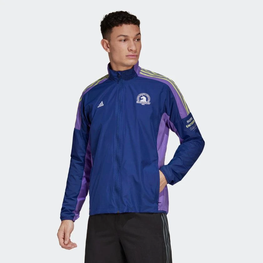 商品Adidas|Men's adidas Boston Marathon 2022 Celebration Jacket,价格¥478,第2张图片详细描述