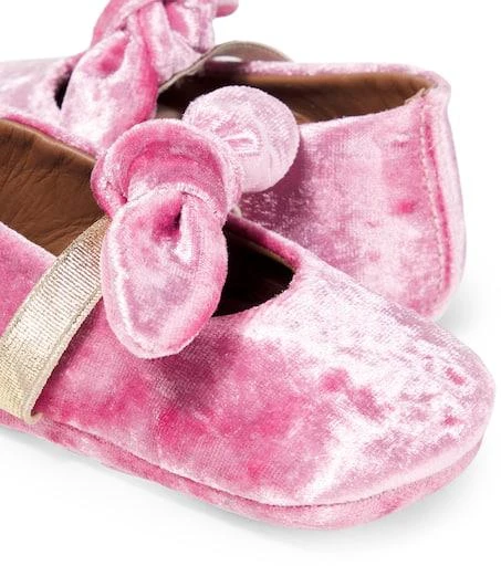商品PEPE|Baby bow-detail velvet ballet flats,价格¥1057,第4张图片详细描述