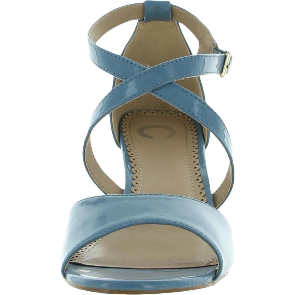 商品Journee Collection|Journee Collection Womens Stacey Patent Open-Toe Wedge Sandals,价格¥85,第2张图片详细描述