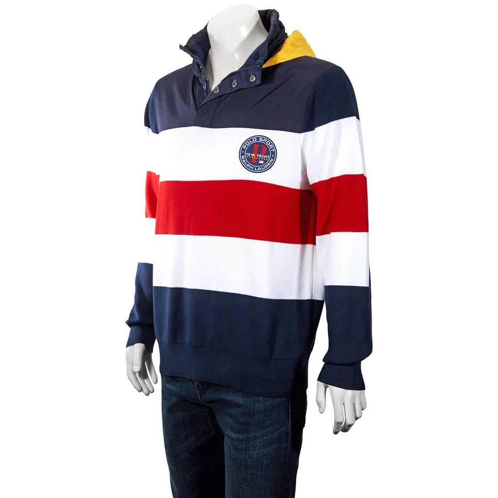 商品Ralph Lauren|Men's Hybrid Logo Hooded Stripe Jumper,价格¥652,第2张图片详细描述