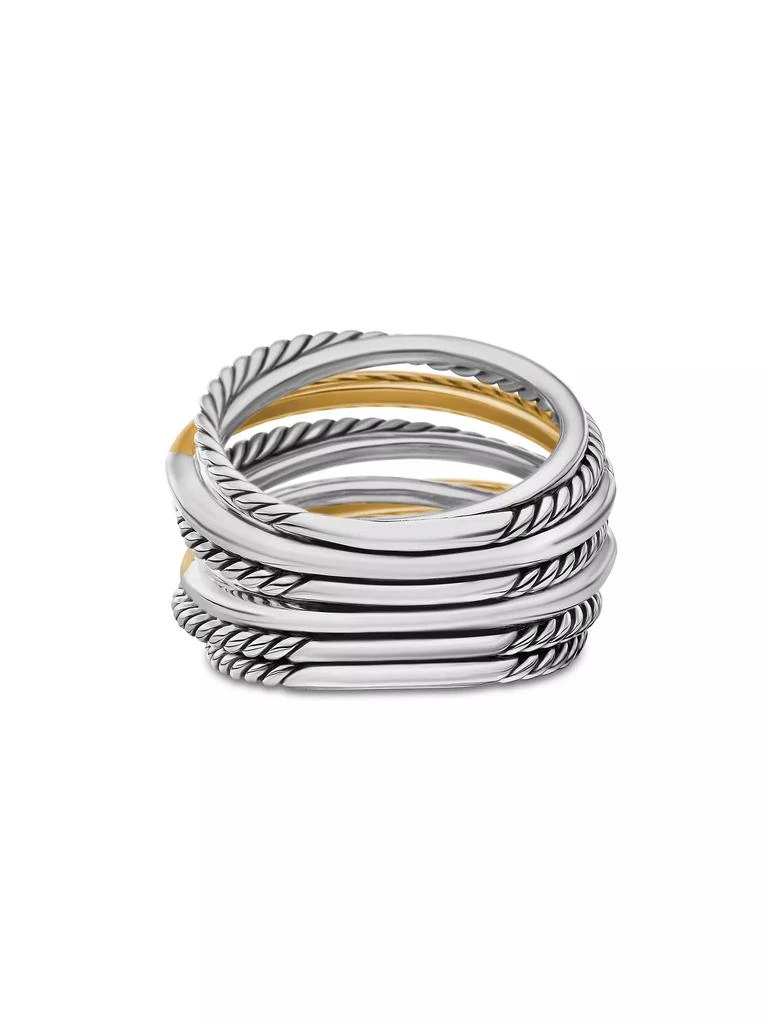 商品David Yurman|Crossover Wide Ring with 18K Yellow Gold,价格¥7123,第5张图片详细描述