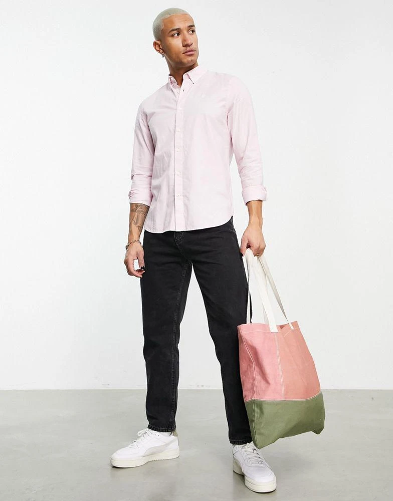 商品Timberland|Timberland long sleeve oxford slim fit shirt in pink,价格¥370,第4张图片详细描述