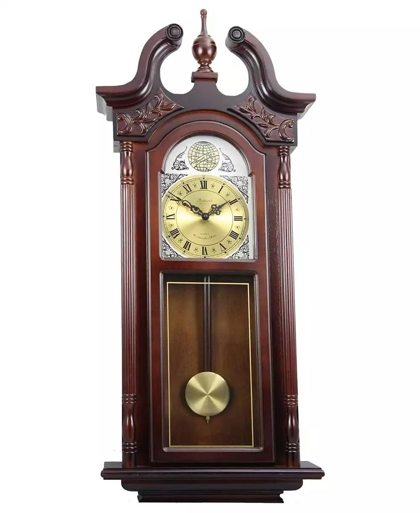 商品Bedford|Clock Collection 38" Grand Antique Chiming Wall Clock with Roman Numerals,价格¥1209,第1张图片