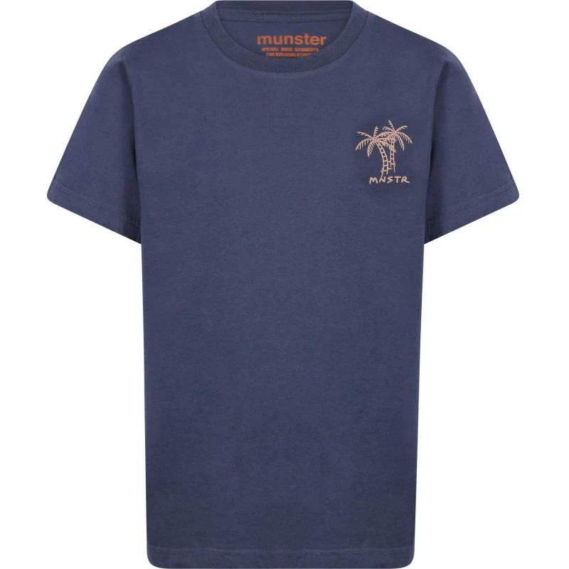 商品Munster|Summer paradise logo t shirt in dark blue,价格¥318,第2张图片详细描述