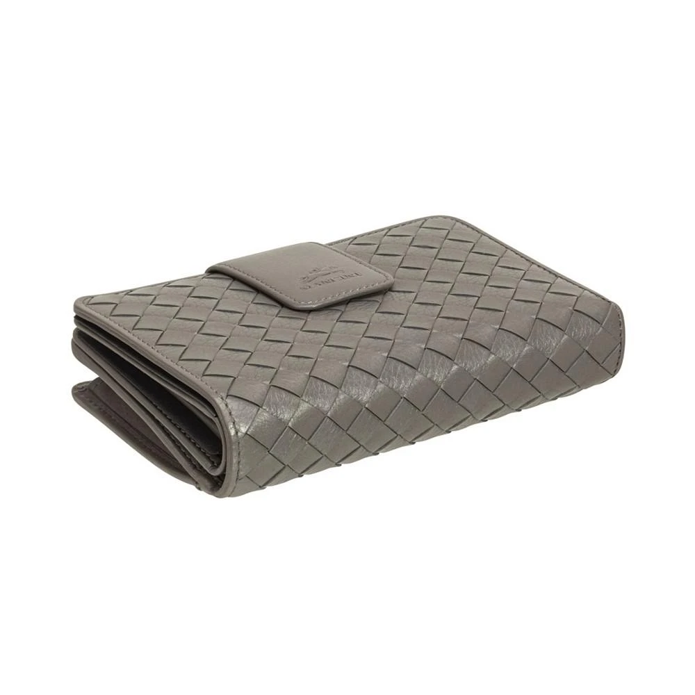 Women's Basket Weave Collection RFID Secure Mini Clutch Wallet 商品