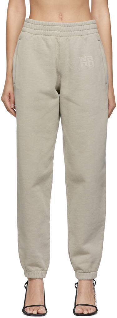 商品Alexander Wang|Taupe Structured Puff Logo Lounge Pants,价格¥1458,第1张图片