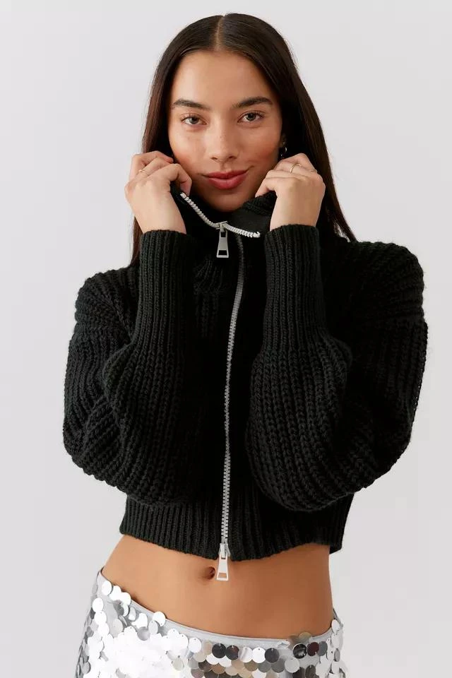 商品Urban Outfitters|UO Sunny Collared Zip-Up Cardigan,价格¥149,第4张图片详细描述