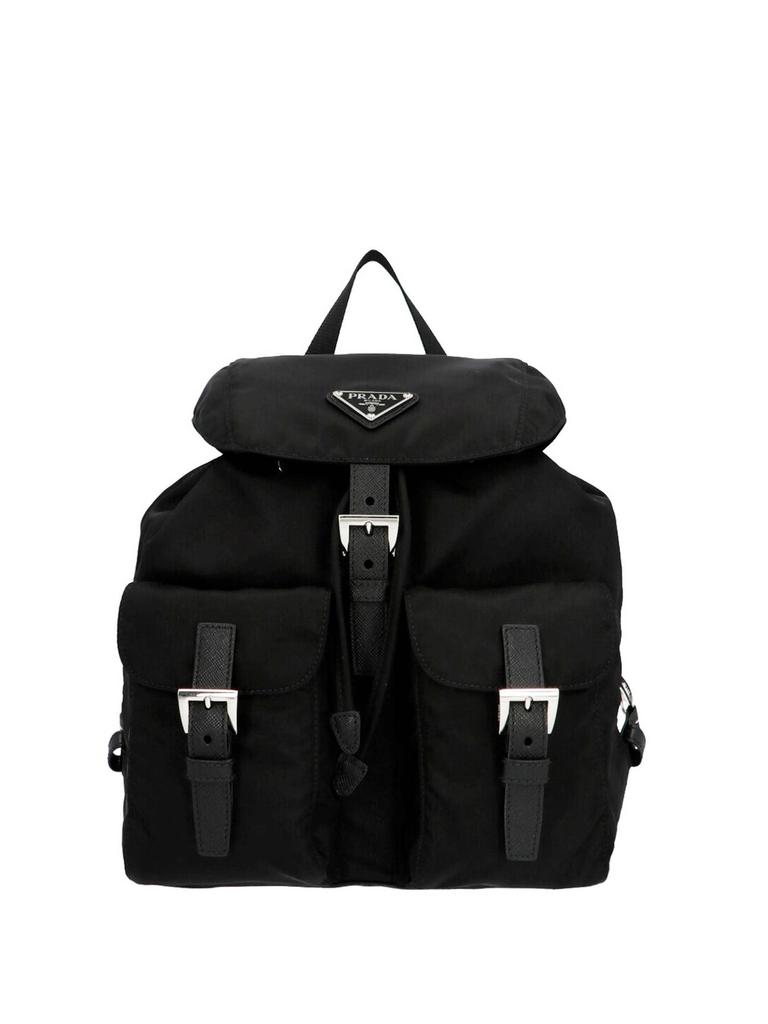 PRADA logo-plaque backpack商品第1张图片规格展示