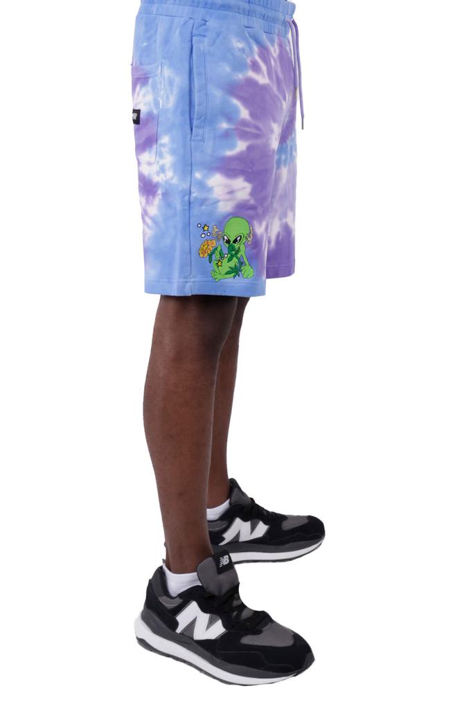 Friday Jr Sweatshorts - Purple/Lilac Spiral Dye商品第4张图片规格展示