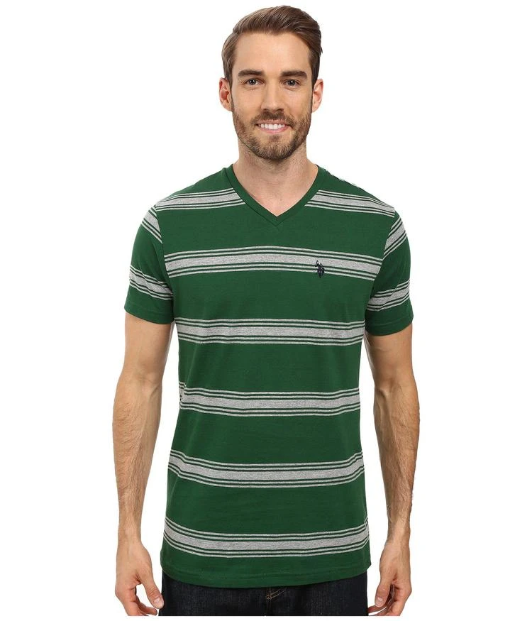 商品U.S. POLO ASSN.|Balanced Striped V-Neck T-Shirt,价格¥211,第1张图片