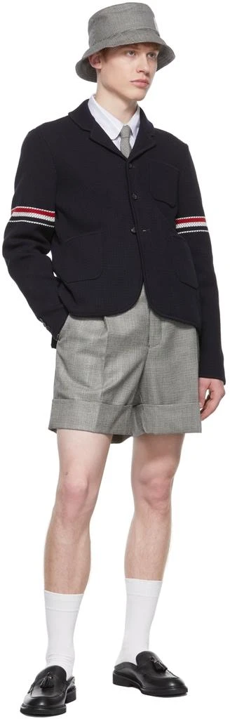 商品Thom Browne|SSENSE Exclusive Black & White Wool Shorts,价格¥4176,第4张图片详细描述