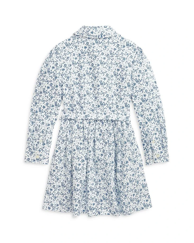 商品Ralph Lauren|Girls' Floral Cotton Oxford Shirt Dress - Little Kid, Big Kid,价格¥568,第2张图片详细描述