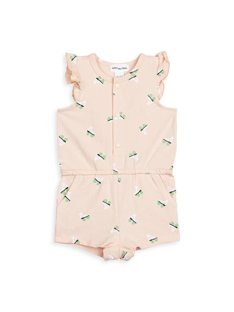 商品Miles the Label|Baby Girl's Roller Skate Stretch Cotton Romper,价格¥144,第1张图片