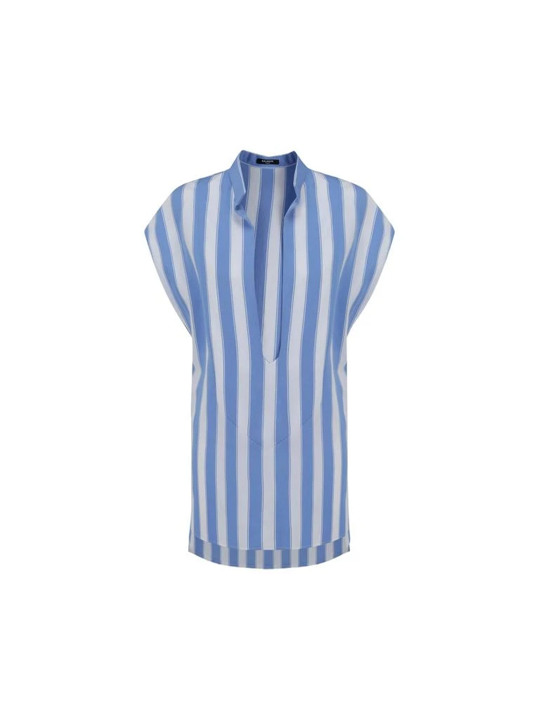 商品Balmain|Balmain women's light blue other materials shirt,价格¥5692,第1张图片
