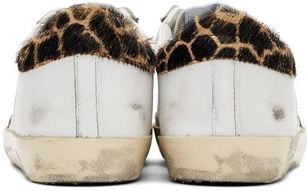 商品Golden Goose|SSENSE Exclusive White & Gold Giraffe Superstar Sneakers,价格¥4559,第4张图片详细描述