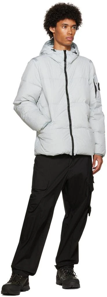 商品Stone Island|Gray Crinkle Rep Down Jacket,价格¥5494,第5张图片详细描述