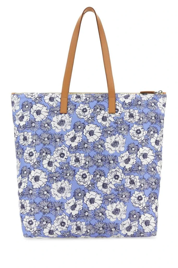 商品Prada|Prada Allover Floral Printed Triangle Logo Tote Bag,价格¥8791,第2张图片详细描述