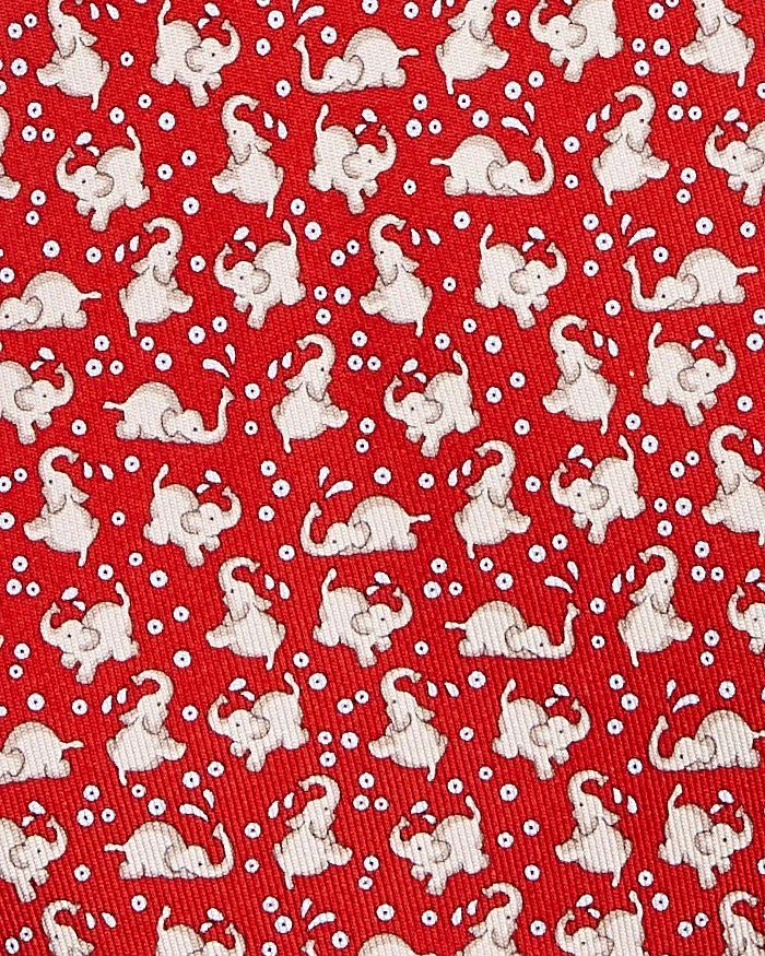 商品Salvatore Ferragamo|Elephant Print Silk Classic Tie,价格¥780,第2张图片详细描述