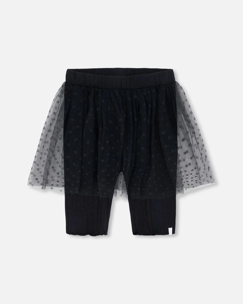 商品Deux par Deux|Biker Short With Mesh Skirt Black,价格¥334,第1张图片